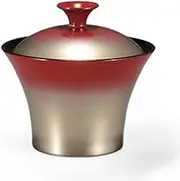 J-Kitchens TA Torch Bowl (Soup Bowl, Bowl, Wan, Lacquerware) (Lid), Vermilion Silver Blur, 3.7 x 3.7 x 3.5 inches (9.5 x 9.5 x 8.9 cm), Heat Resistant ABS Resin, Made in Japan, Dishwasher Safe