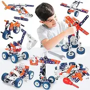 Building Toys for Kids, Erector Set for Boys 6-8, 152PCS DIY 12 in 1 STEM Toys for 6 7 8 9 Year Old Boy, Educational Construction Learning Toy for Age 10 11 12 Year Old, Engineering Building Blocks