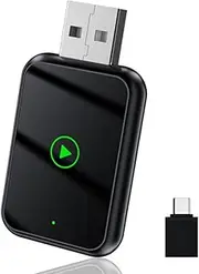 ZENWORYS 2 in 1 USB Type C Wireless Carplay Android Auto Adapter Wireless Car Adapter Convert Wired Android Auto to Wireless