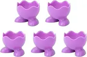 COLLBATH 5Pcs Silicone Boiled Egg Cup Holders Random Color Kitchen Tool for Breakfast Serving for Facial Cleaning Sponge Storage Random Color