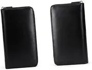 [SAFIGLE] Long Paragraph Zipper Clutch Purse Unisex Bag Men's Purse Cowhide Wallet Anti-Theft Design Multi-Functional Credit Card Holder