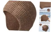 Knit Beanie Hats for Men Women, with Earmuff Warm Windproof Unisex Soft Camel