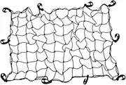 HEALEEP Car Roof Luggage Net Elastic Mesh Cargo Net Cover for Outdoor Travel Camping Trips Durable Super Elastic and Sun Design Fits Models Black