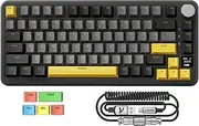 MAMBASNAKE x Attack Shark X85PRO Mechanical Keyboard with Seal, 75% Wireless Gaming Keyboard with TFT Screen and CNC Knob, 2.4 GHz / BT5.1 / USB-C / 5 Layer Padding, Hot-Swap Linear Switch, for PC,