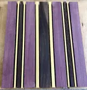 13 PIECE PURPLEHEART, WENGE, YELLOWHEART CUTTING BOARD KIT WOOD ASSEMBLY READY