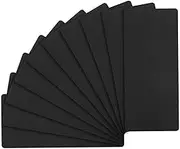 uxcell 10-Pack Anodized Aluminium Laser Engraved Mount Metal Plate 2x1x0.03 Inch with Self Adhesive Engraver Blank Anodized Aluminum Sheets for DIY Laser Printing/Home/Office[Black]