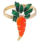 6 Pieces Easter Napkin Rings Alloy Material Carrot Napkin Rings Napkin Buckles