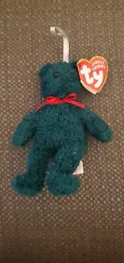 TY Jingle Beanies 2001 Holiday TEDDY BEAR Mini 5" Bean Bag Plush
