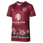 QLD Maroons SOO PUMA Youth Indigenous Training Jersey | Beetroot by Sporting Hou