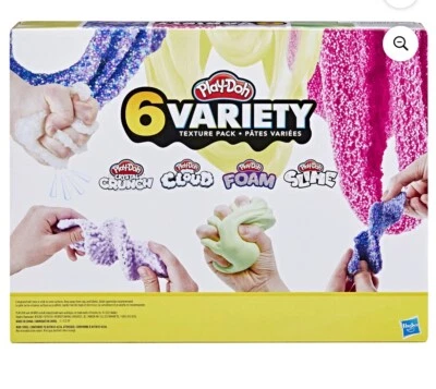 Play-Doh Slime, Crystal Crunch, Super Cloud, and Foam Scented 6 Variety Textu...