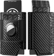 [VULKIT] Airtag Wallet Mens Minimalist Pop Up Wallet with Money Band & AirTag Holder, RFID Protected
