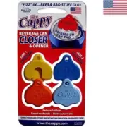 Efficient Beverage Can Closers & Openers - Colorful Set of 4 for Fresh Drinks