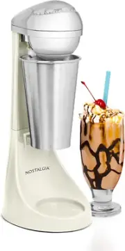 Two-Speed Electric Milkshake Maker and Drink Mixer, Includes 16-Ounce Stainless