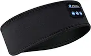 Sleeping Headphones Bluetooth Headband, Soft Long Time Play Sleeping Headsets with Built in Speakers Perfect for Workout,Running,Yoga,Travel (Black)