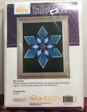 #146 Sunrise Bead Sequin Pin Craft Art Kit - Snowflake 8" x 10" Picture