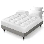 Double Mattress Topper Bamboo Fibre Pillowtop Protector