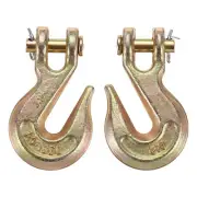 5/16" Clevis Grab Hook, G70 Carbon Steel Transport Safety Chain Hooks, 2 Pcs