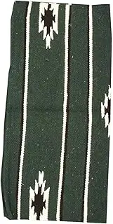 AMKA Western Pad Green Pony Saddle Navajo Blanket 26 x 26 Inches, 66 x 66 cm Western Saddle Cover for Pony Saddle Blanket