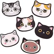 Cat Cup Silicone Coaster Mug - Rubber Mat for Wine, Glass, Tea- Best Housewarming Beverage, Drink, Beer- Home House Kitchen Decor - Wedding Registry Gift Idea (Black)