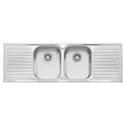 Oliveri 1430 x 480mm Double Bowl Diaz Sink
