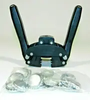 Black Bottle Capper Set with Silver Caps Included Italy