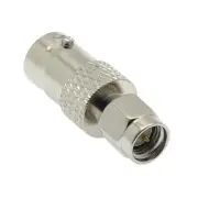 SMA Male to BNC Female Straight Coax Coaxial RF Antenna Connector Adapter