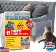 Anti Cat Scratch Furniture Protector - 12 Pack Single Sided Clear Couch Prote