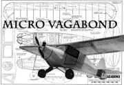 Micro Vagabond 3ch .020 23" WS RC Airplane Laser Cut Balsa Short Kit