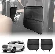 X-Car Car Front Seat Back Protectors for GWM Tank 500 Tank500 2024-2025 Anti-Kick Mats PU Leather Cover Set of 2