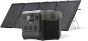 EF ECOFLOW Solar Generator RIVER 2 Pro 768Wh LiFePO4 Battery with 220W Solar Panel, 3x300W AC Outlets (1600W Surge), Portable Power Station for Home Backup Outdoors Camping RV Emergency