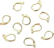 [PriceDumb] 10/20 Pieces Earrings Silver Gold Hypoallergenic Lever Back Leverback Ear Hooks Clasp Finding