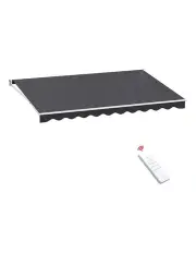 [Instahut] Retractable Folding Arm Awning Motorised Sunshade 4.5x2.5m in Grey