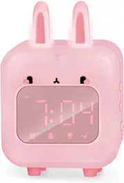 Kids Alarm Clock Rabbit Digital Clock With Night Light Play Music for Bedroom