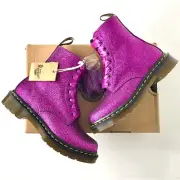 NIB Dr Martens Purple Glitter 1460 Pascal Ankle Boots Women’s 6 Shoes