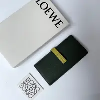 在飛比找PopChill優惠-[二手] Loewe Anagram 墨綠長夾