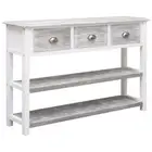 Wooden Sideboard Unit 3 Drawer Storage Console Table Hall Living Room Furniture