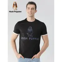 在飛比找蝦皮購物優惠-Hush Puppies暇步士潮牌男裝夏季字母印花簡約短袖T