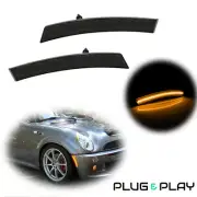 For MINI Cooper 02-08 R50 R52 R53 Smoked Lens Amber LED Front Side Marker Lights (for: Mini)