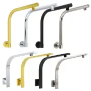 Square Round High Rise Fixed / Swivel Gooseneck Shower Wall Arm For Shower Head