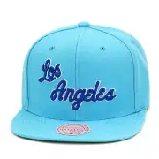 Mitchell & Ness Los Angeles Lakers Hardwood Classics Snapback Hat Cap - Blue