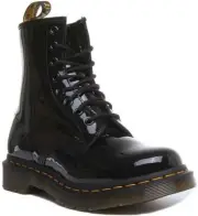 Dr Martens 1460 Patent Womens Leather Ankle Boots Black Patent Size UK 3 - 8