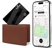 Wallet Tracker Card, Wallet-Finder, Slim Tracker Works with Find My (iOS only), Item Locator for Suitcase, ID Card, Luggage Tag, IP68 Waterproof, Black 1 Pack