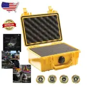 Rugged Yellow Hard Case with Custom Foam - Perfect for Outdoor Adventures