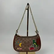 NWT COACH Teri Mini Crossbody Bag In Signature Canvas With Sticker Print CW321