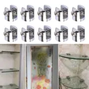 10/20pcs Glass Shelf Bracket Wall Mount Clamps Clip Glass Shelf Clamp
