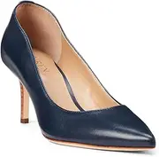 [Lauren Ralph Lauren] Lauren by Ralph Lauren Women's Lanette Pump, Deep Saddle Tan Super Soft Leather, 7.5 US