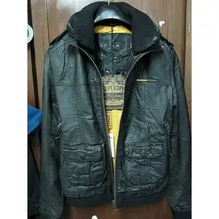 極度乾燥 Superdry Brad Bomber 雷神索爾 著用款 貝克漢 高價款 真皮 皮衣 外套 縮口 合身 黑色