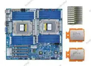 Gigabyte MZ73-LM1 With 2x AMD EPYC 9654 QS CPU，256GB DDR5 RAM, 2x Cooler Fan