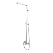 Blaze Square Chrome Bottom Water Inlet Shower Rail