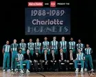 1988-1989 CHARLOTTE HORNETS INAUGURAL FIRST TEAM 8X10 PHOTO CURRY BOGUES LOWE